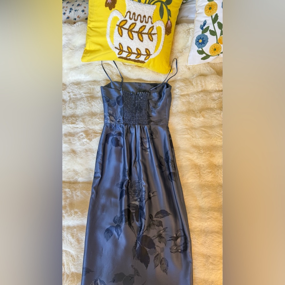 Reformation Frankie Silk Dress In Trieste Border, brand new without tags. - Picture 8 of 16